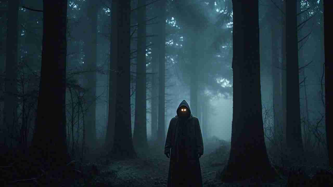 creature in the dark woods